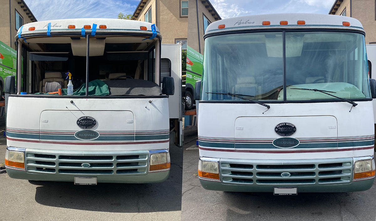1999 rexhall aerbus left and right windshield replacement