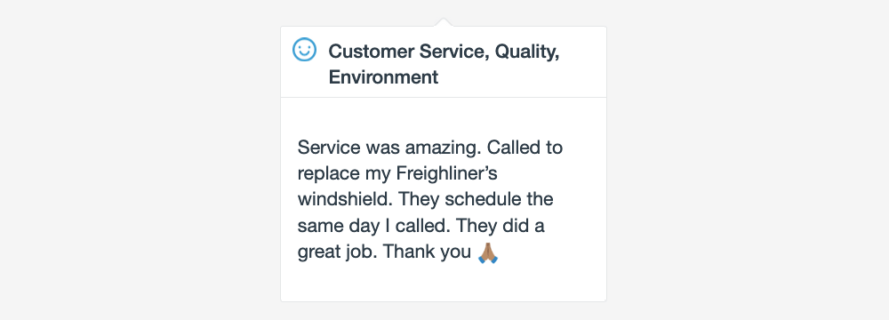 freightliner windshield replacement customer testimonial