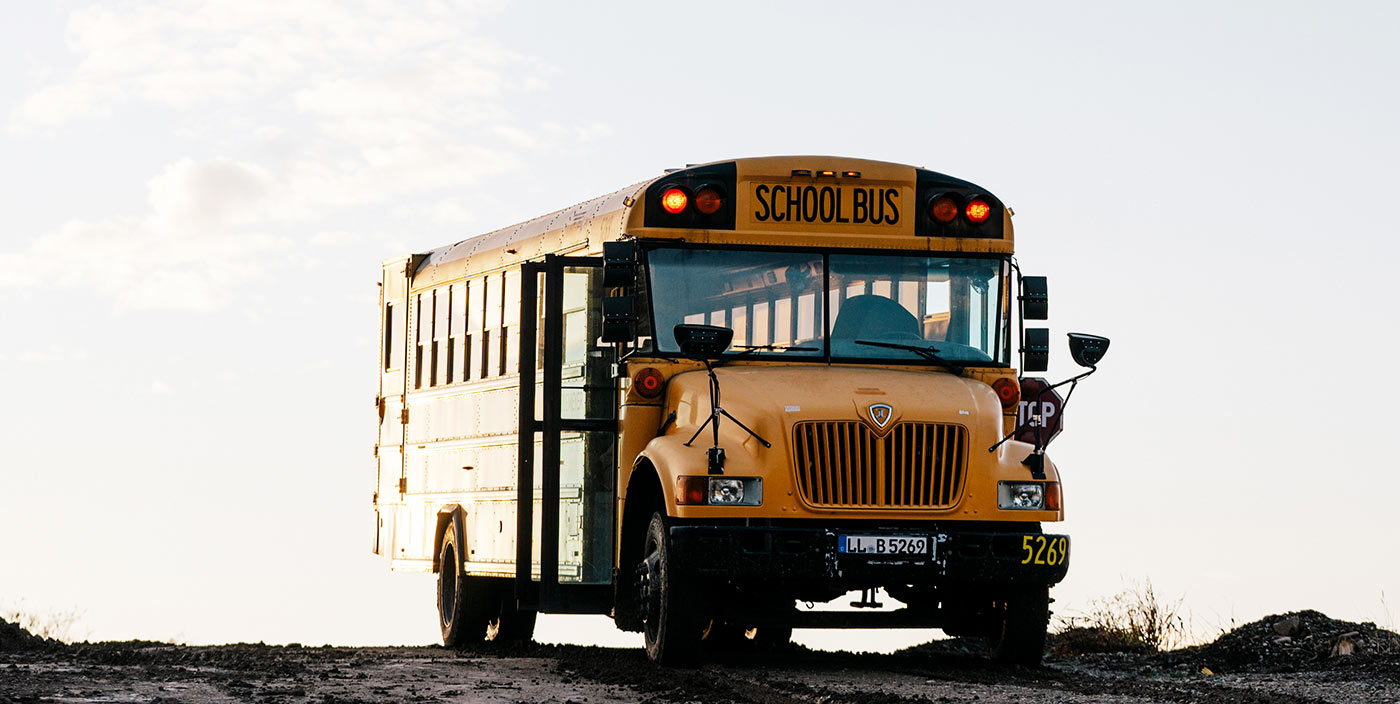 international school bus front windshields