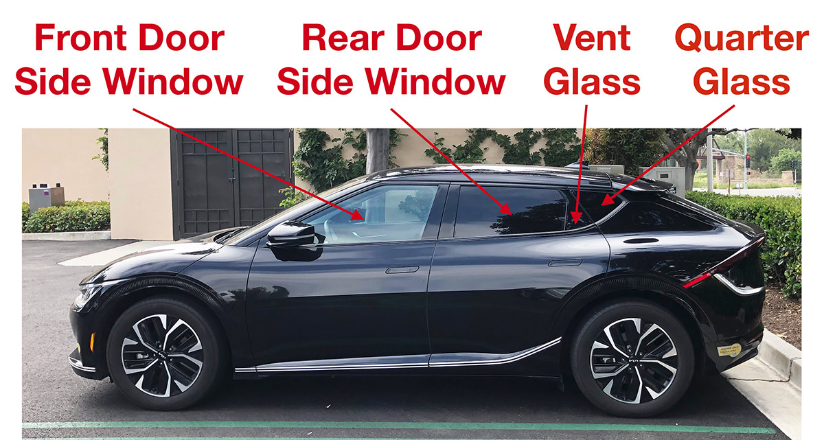 kia ev6 side window locations