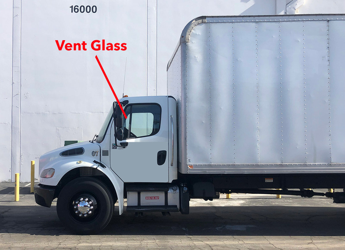 semi truck vent glass