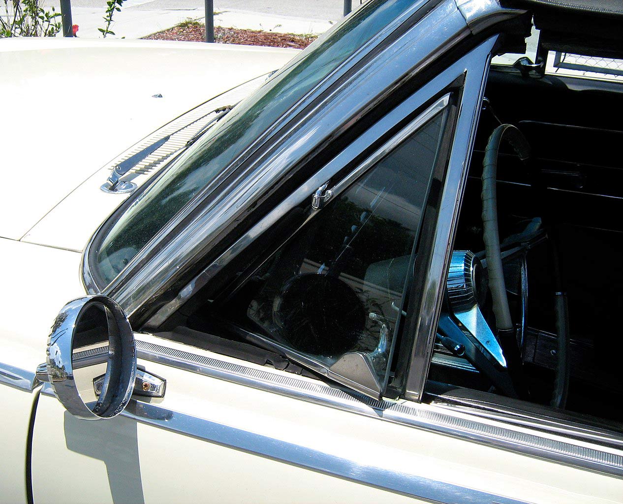vintage car vent glass